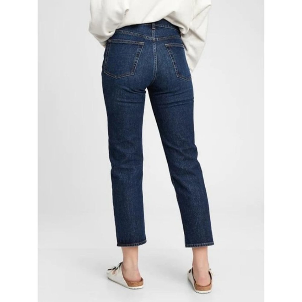 GAP Women's Tall Straight Leg Jeans - Dark Blue